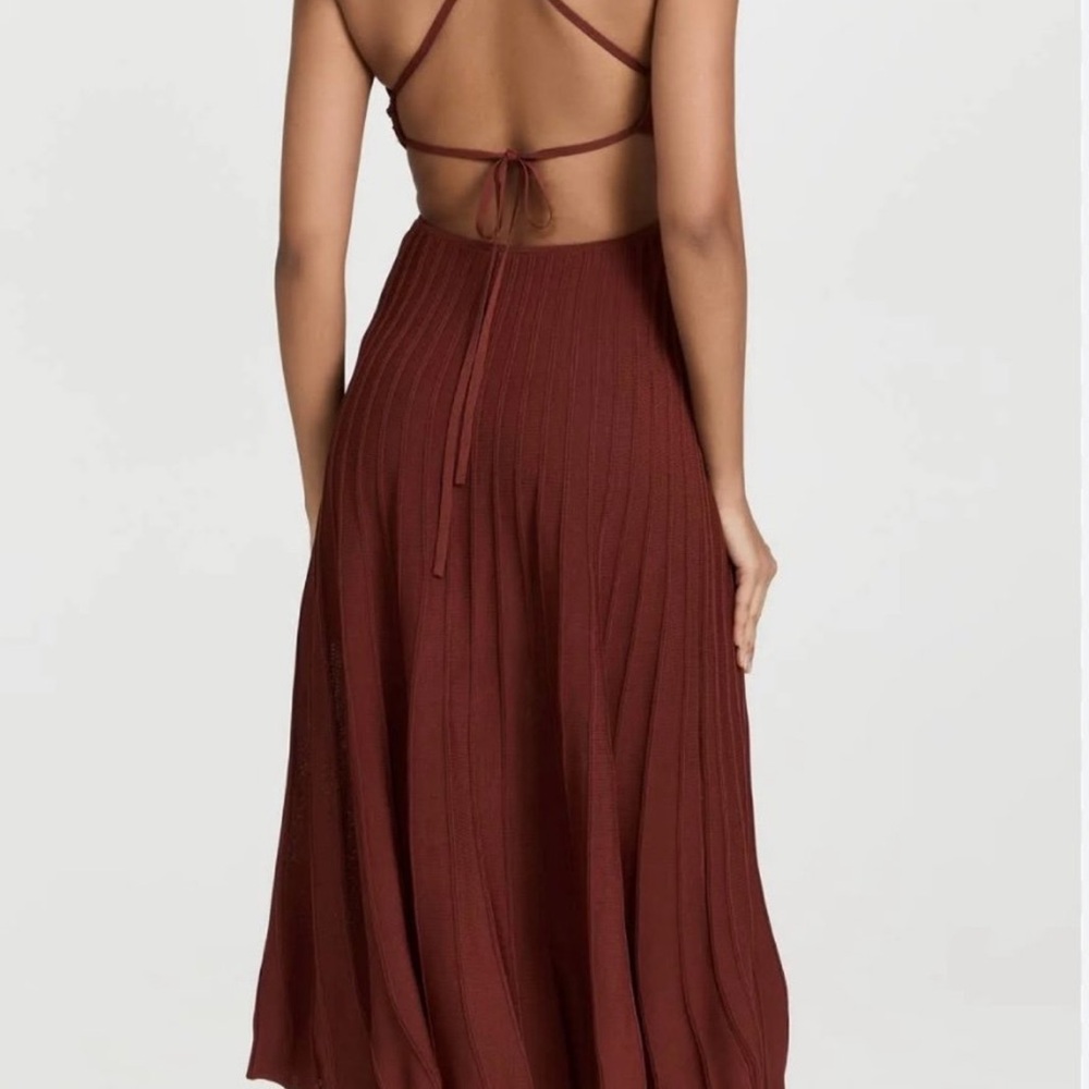 Cult Gaia Maroon ottilia Backless Dress - Picture 4 of 7